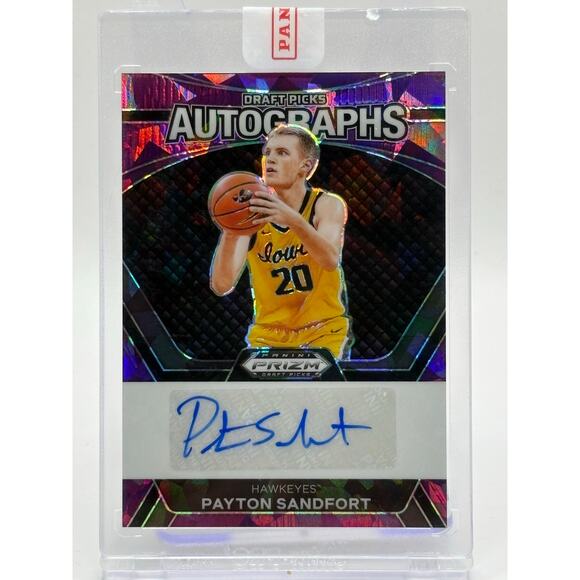 2024 Panini Prizm Draft Picks Payton Sandfort Rookie Purple Auto /99 SP Thunder - Picture 1 of 2